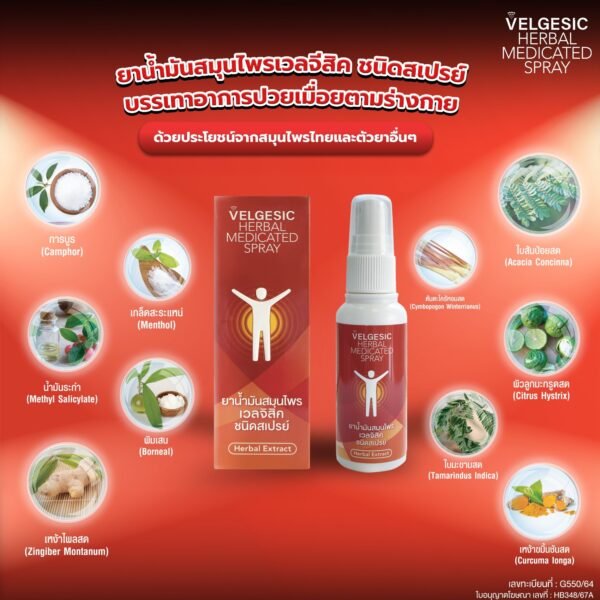 Velgesic Herbal  Spray for muscle pain - Image 2