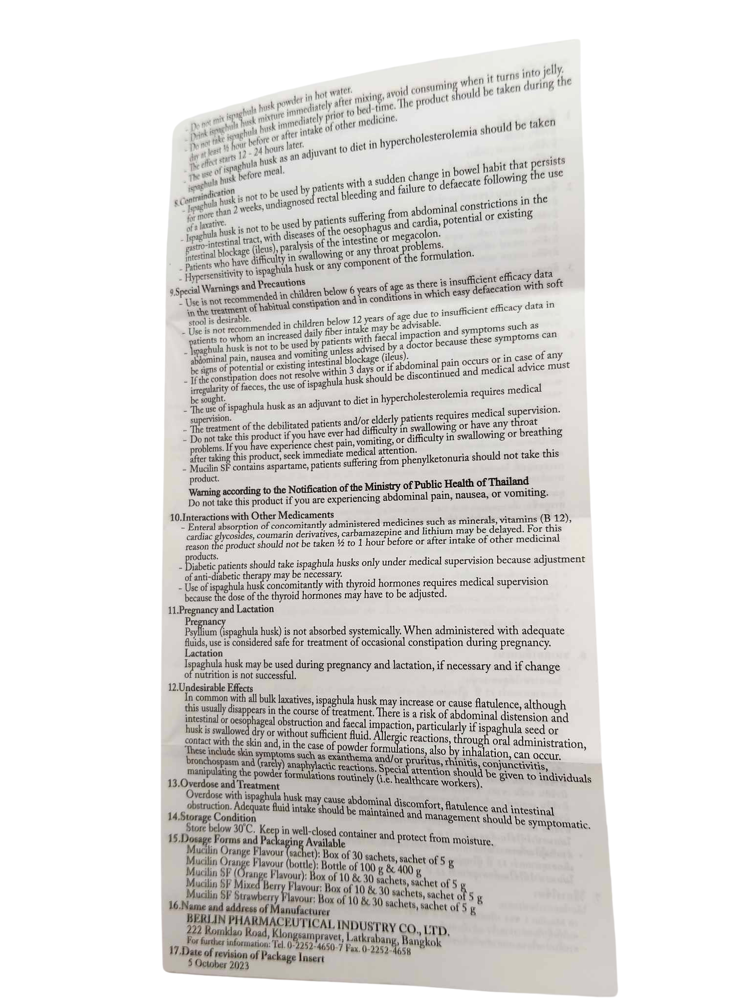 Mucillin powder fiber 10 sachets/box mixed berry flavour * 2 boxes - Image 3