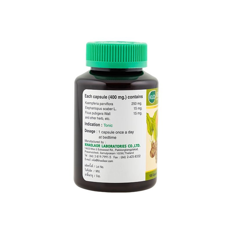 Black ginger Krachaidum capsules Black Galingale 100 capsules - Image 3