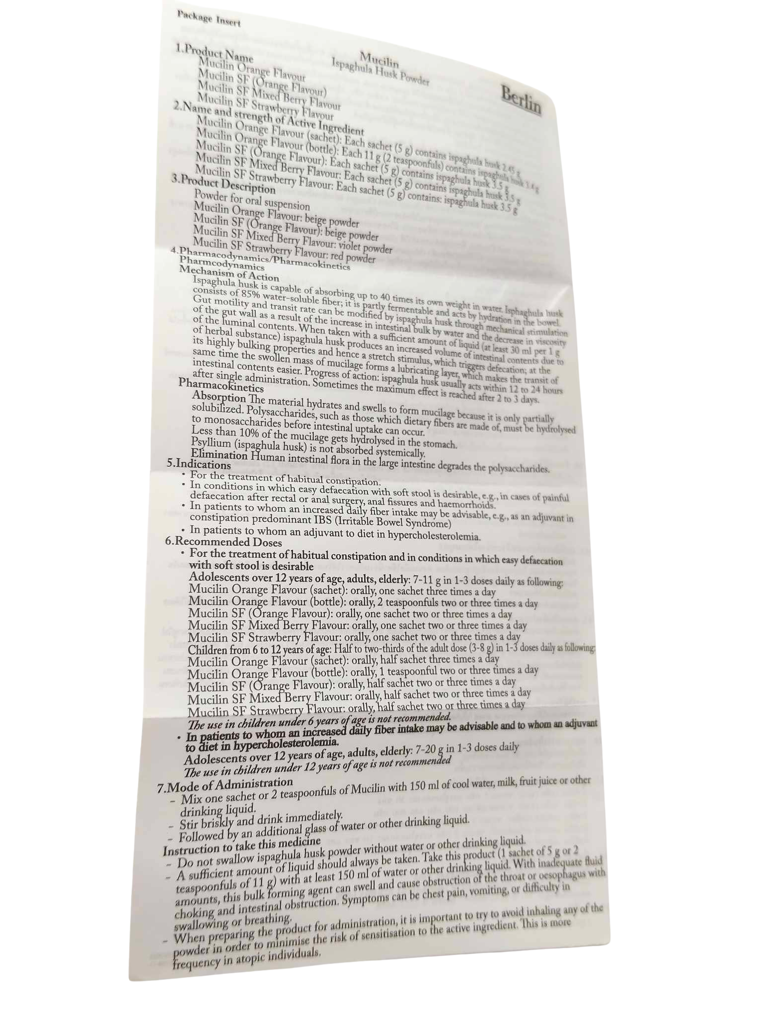 Mucillin powder fiber 10 sachets/box mixed berry flavour * 2 boxes - Image 2