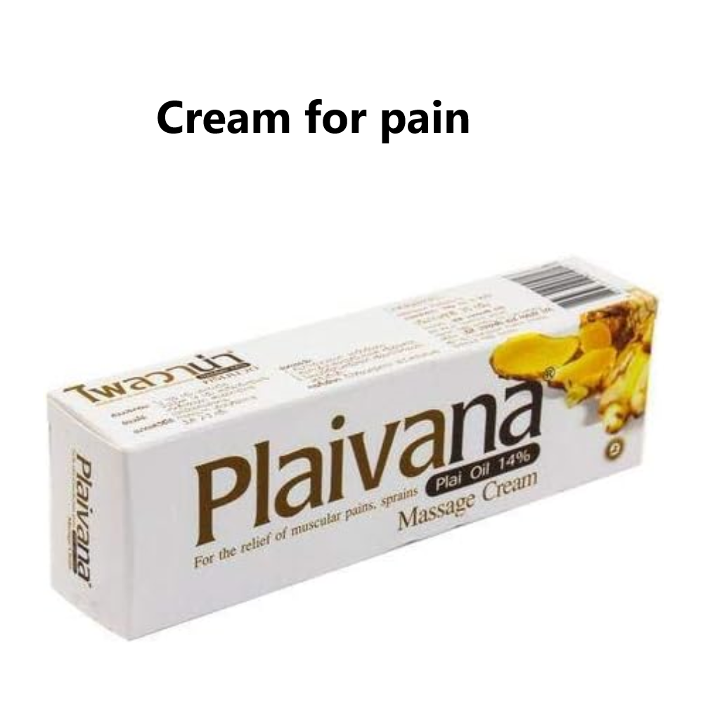 Plaivana Plai Oil Massage Herbal Cream for the Relief of Muscular Pains 100g *2 boxes
