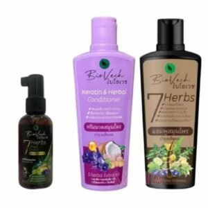 Set Biovech shampoo conditioner tonic spray for hair growth anti hair loss